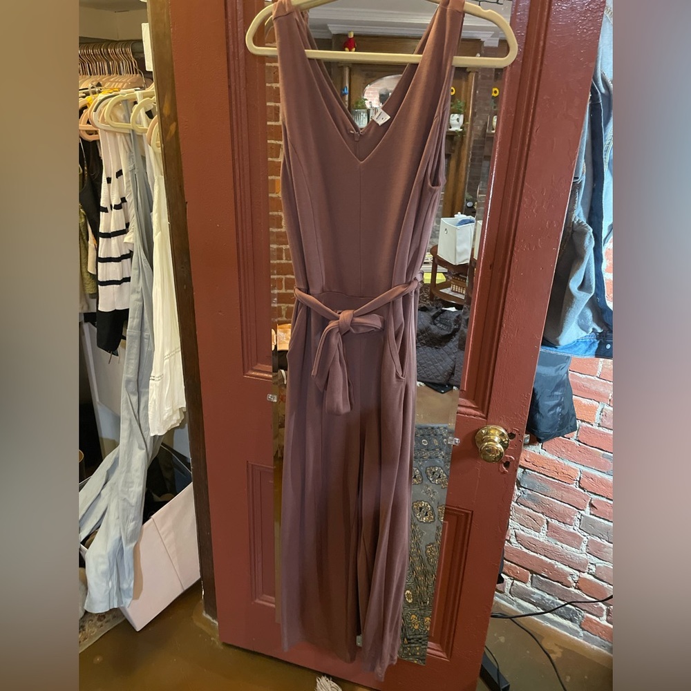Old Navy Mauve V-Neck Jumpsuit